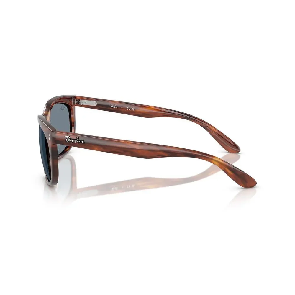NEW Ray-Ban Unisex Balorette Striped Havana Pillow Frame Blue‎ Lens Sunglasses